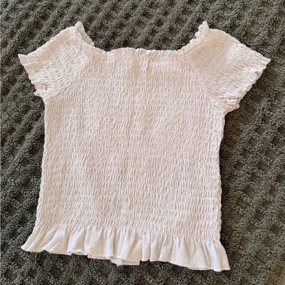 Speechless Cream Ruffled Kids Blouse - Picture 3 of 3